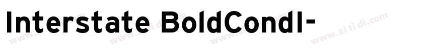 Interstate BoldCondI字体转换